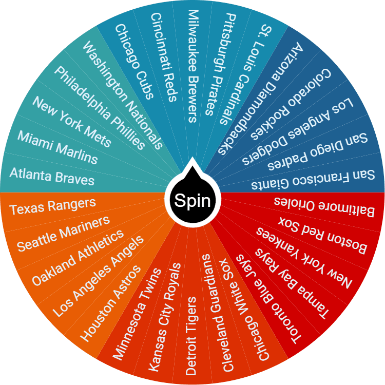Random MLB Teams Wheel Picker preview