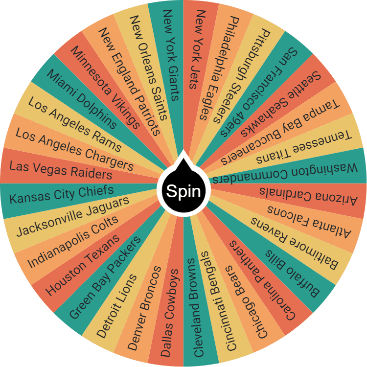 Random NFL Teams Wheel preview